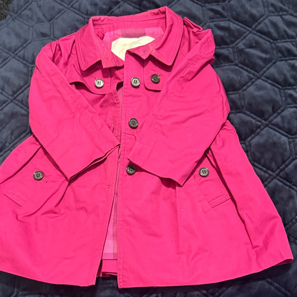Burberry Fuchsia Kids Raincoat